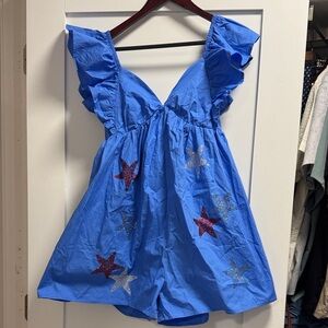 Peach Love California Blue Romper